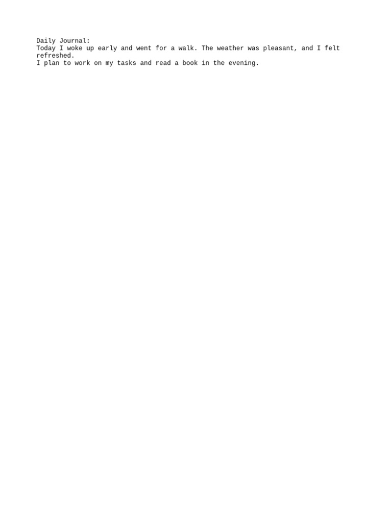 Daily Journal | PDF