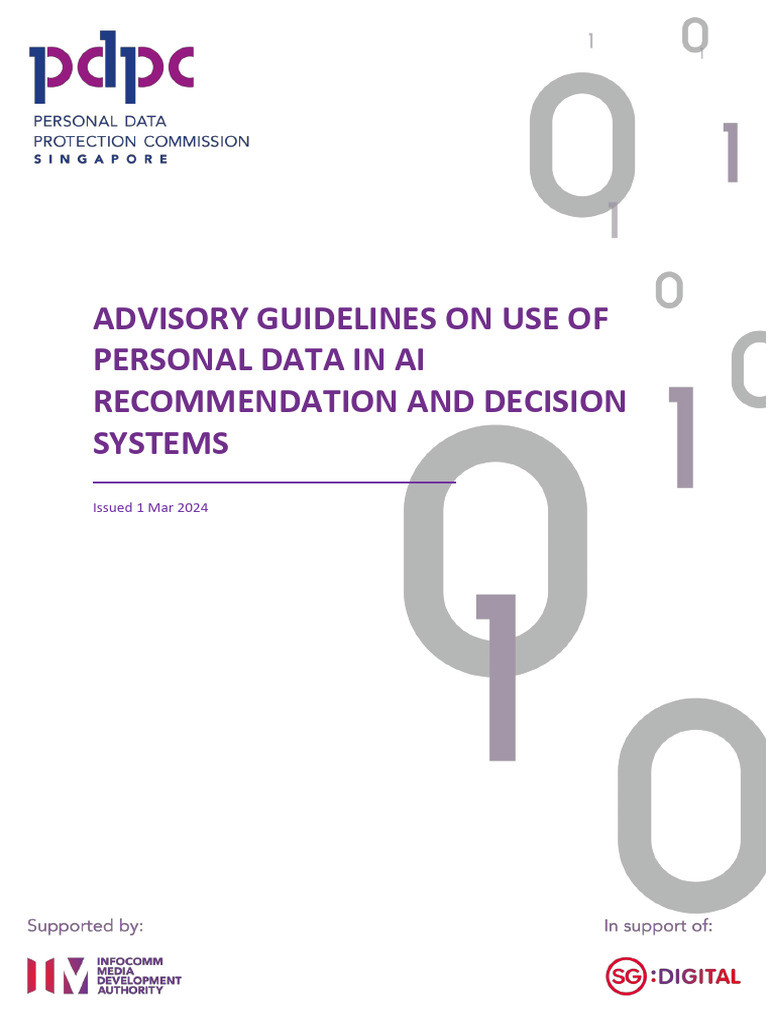 PDPC Guidelines on AI and Personal Data | PDF | Artificial Intelligence ...