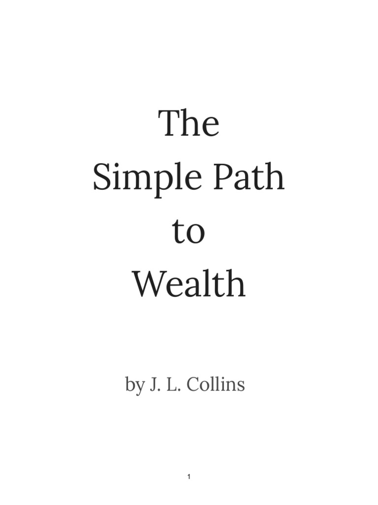 Simple Path to Wealth Overview PDF The Vanguard Group Investments