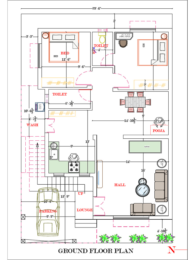 Ground Floor Plan Dimensions and Layout | PDF
