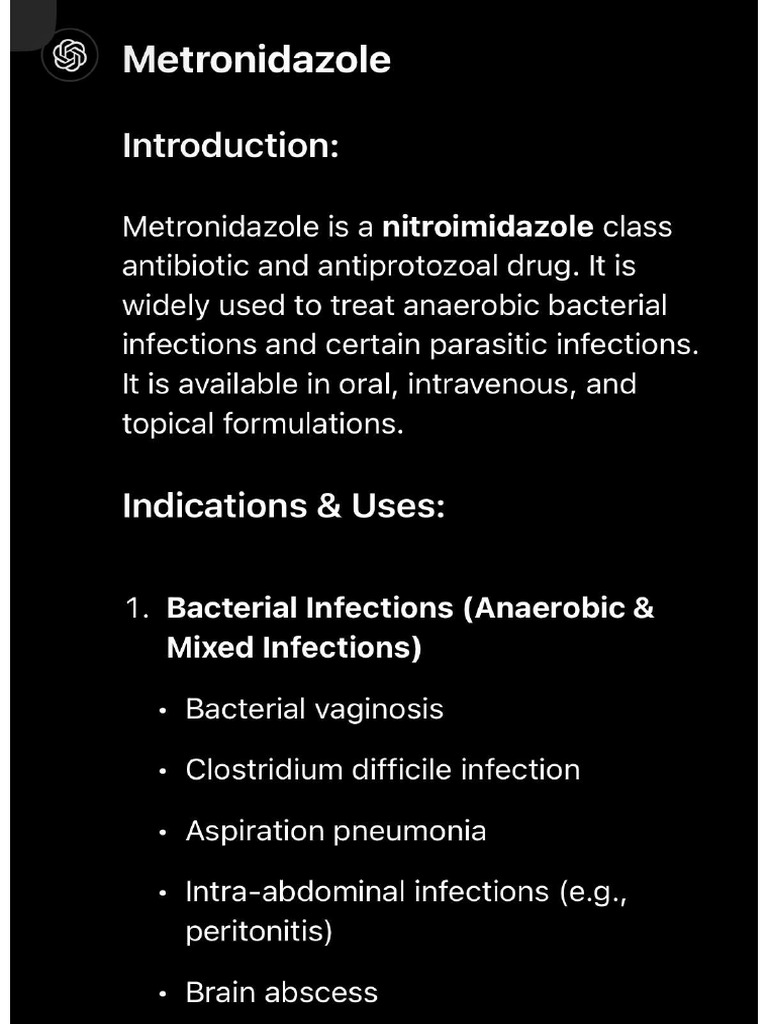 Metronidazole | PDF