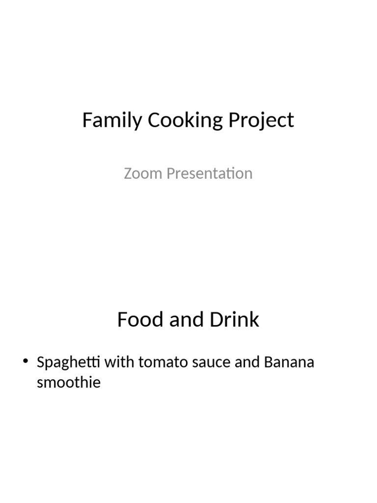 Family Cooking Presentation-1 | PDF
