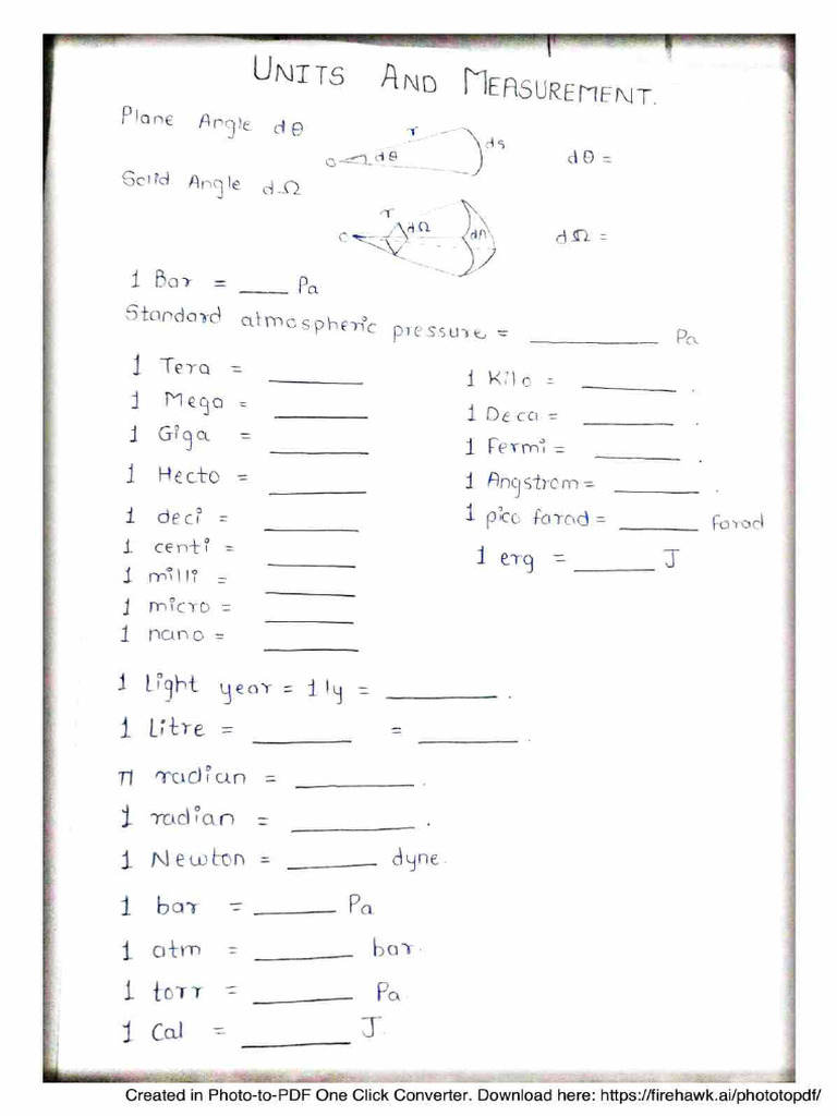WS-Units and Measurements | PDF