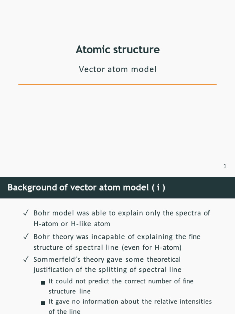 Understanding the Vector Atom Model | PDF | Spin (Physics) | Atomic Orbital