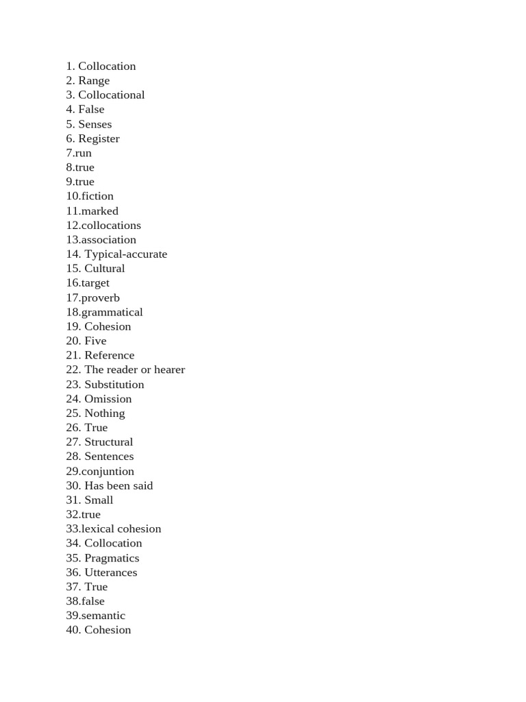 Understanding Collocations and Cohesion | PDF