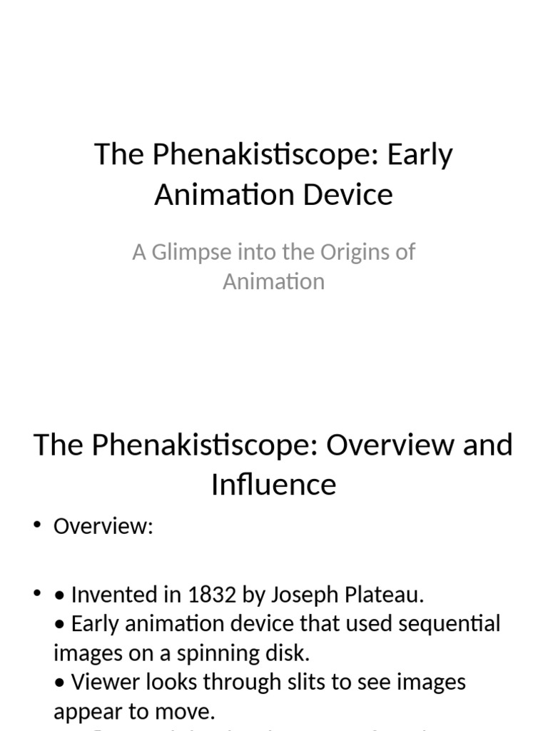 The Phenakistiscope: Animation's Origin | PDF