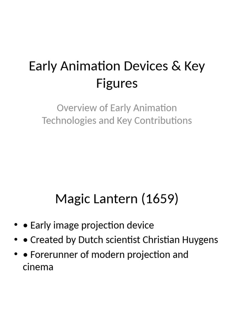 Early Animation Devices | PDF