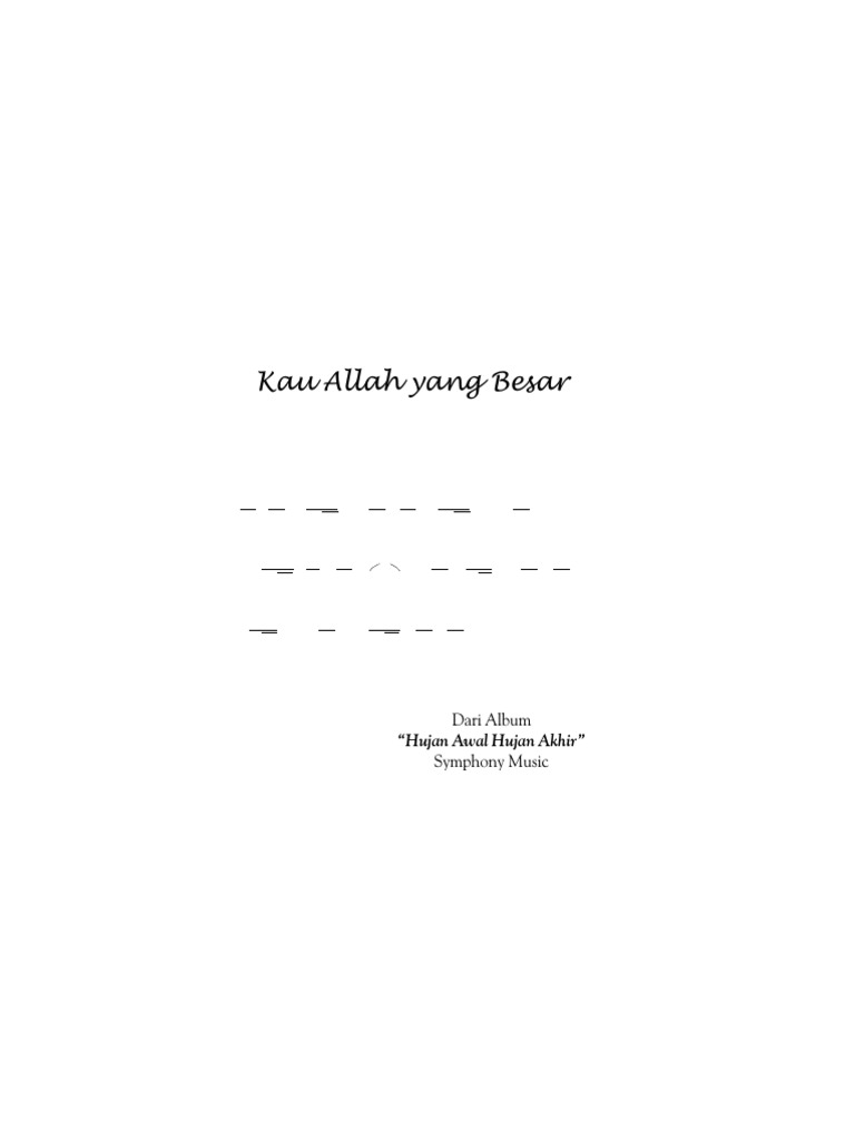 Kau Allah Yang Besar | PDF