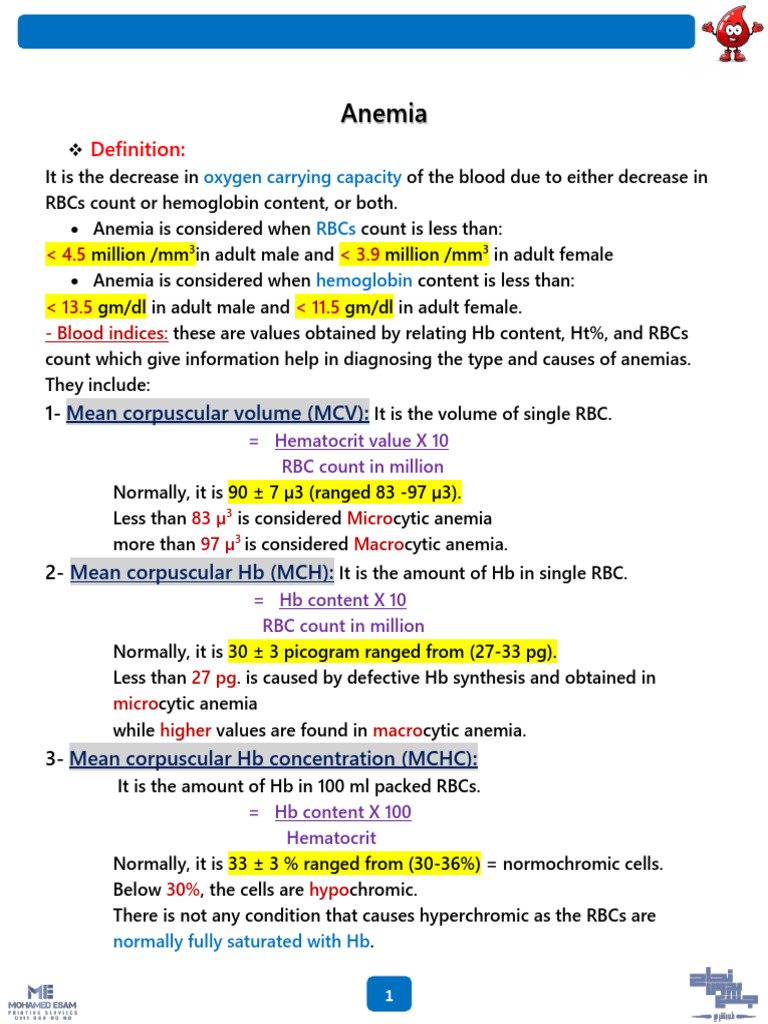 Anemia 7 and Polycythemia | PDF | Anemia | Red Blood Cell