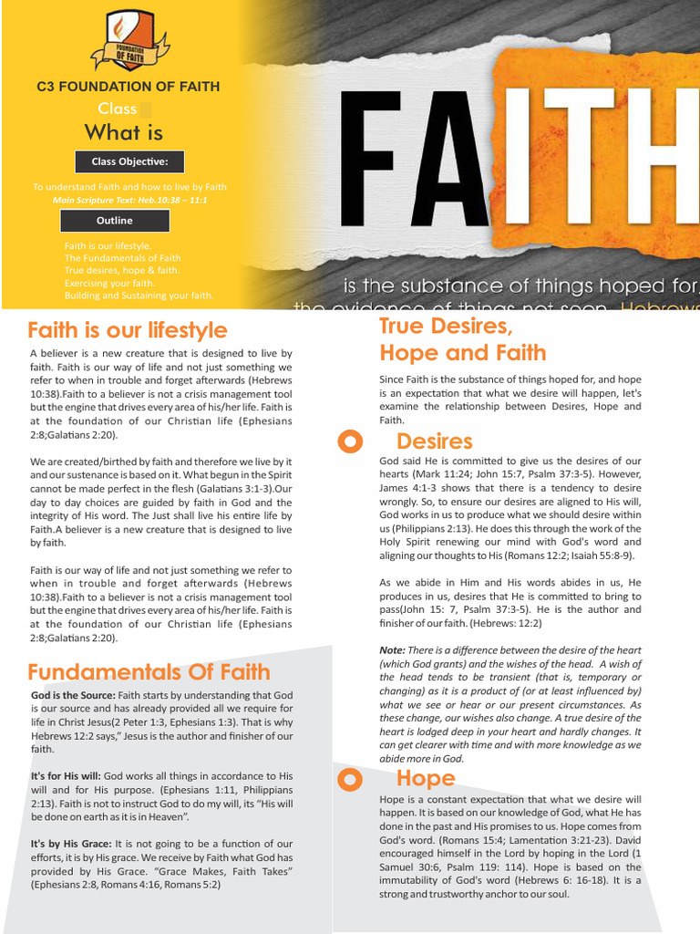 Desires, Hope, and Faith Explained | PDF | Faith | God