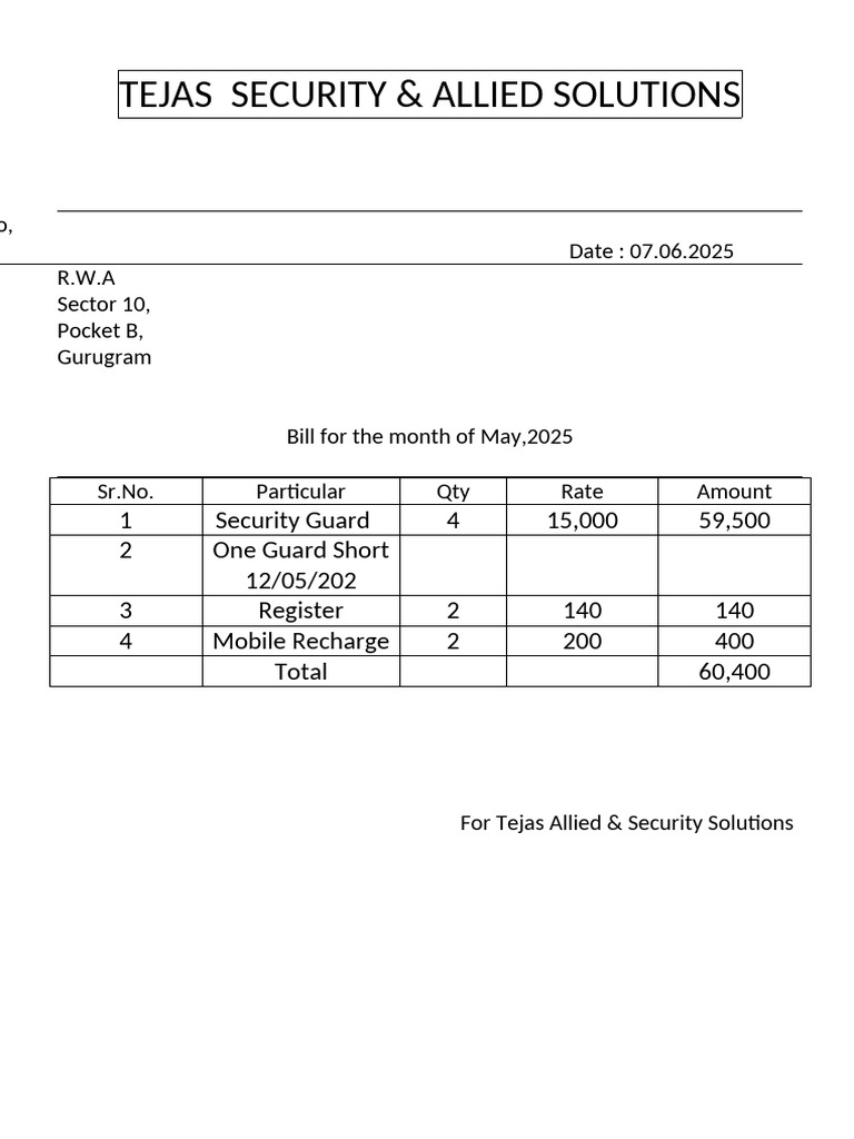 May 2025 Security Bill Summary | PDF