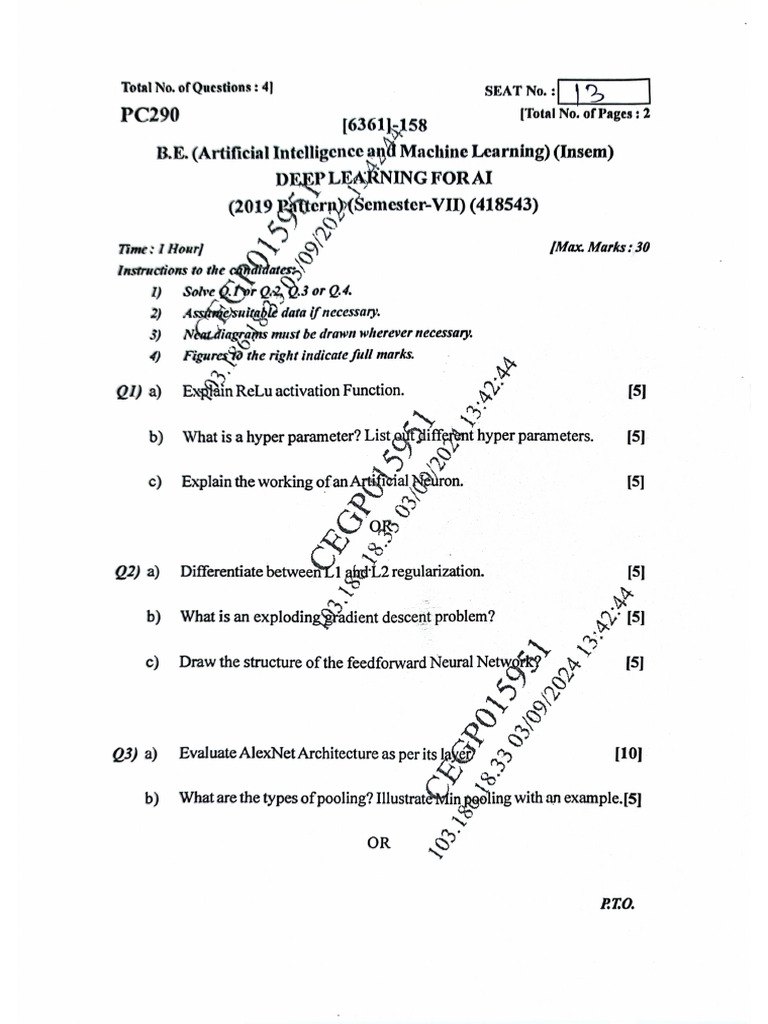 Deep Learning For AI - 418543 | PDF