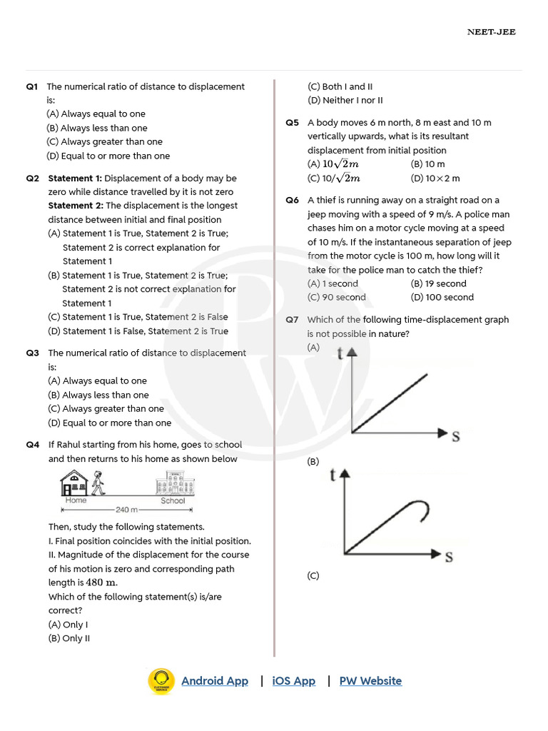 Displacement and Velocity Concepts | PDF | Speed | Acceleration