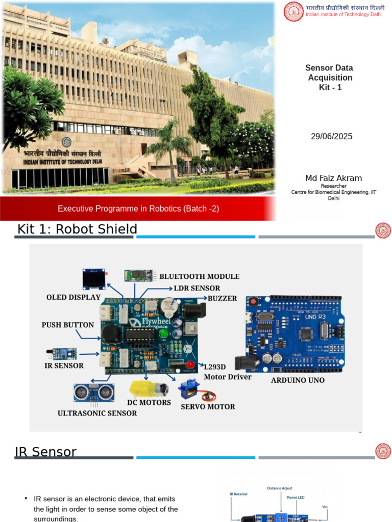 Robotics Sensor Data Acquisition Guide | PDF | Infrared | Oled