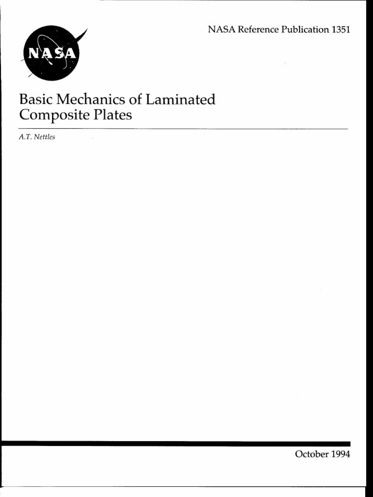 NASA MSFC RP1351 Basic Mechanics of Laminated Composite Plates PDF
