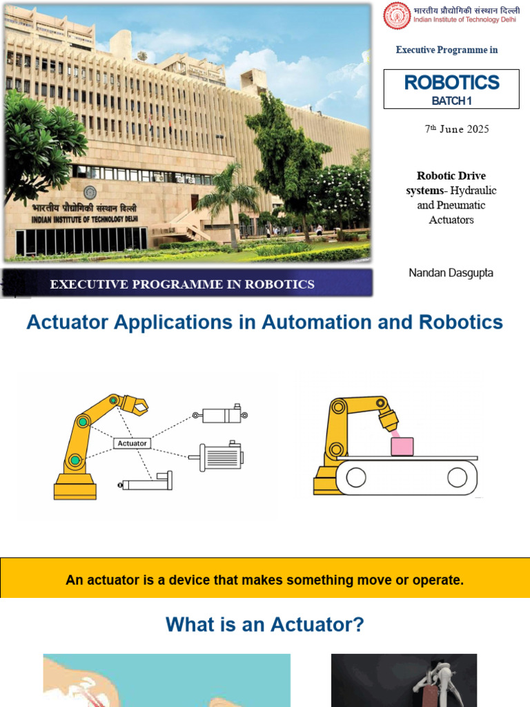 Actuator Systems in Robotics Overview | PDF | Actuator | Servomechanism