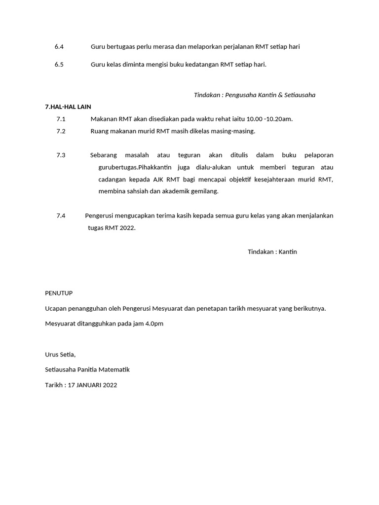 Minit RMT Kali 3 | PDF