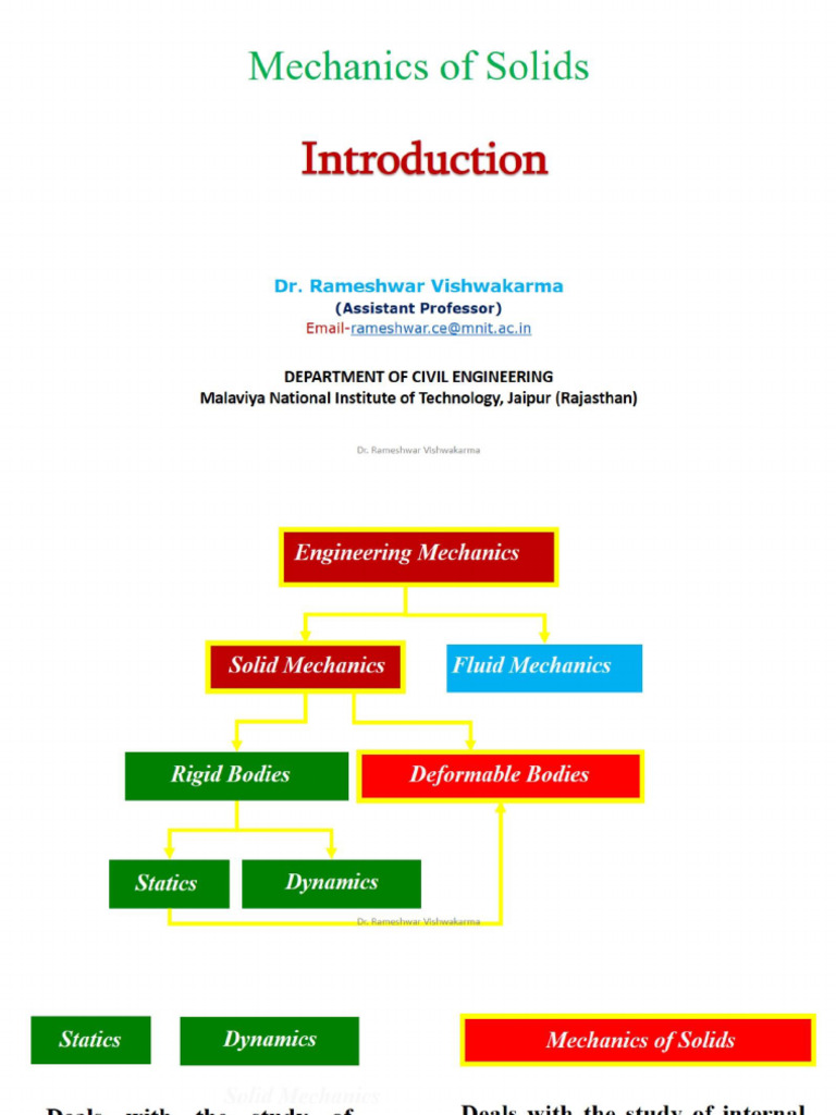 Mechanics of Solids 1 | PDF