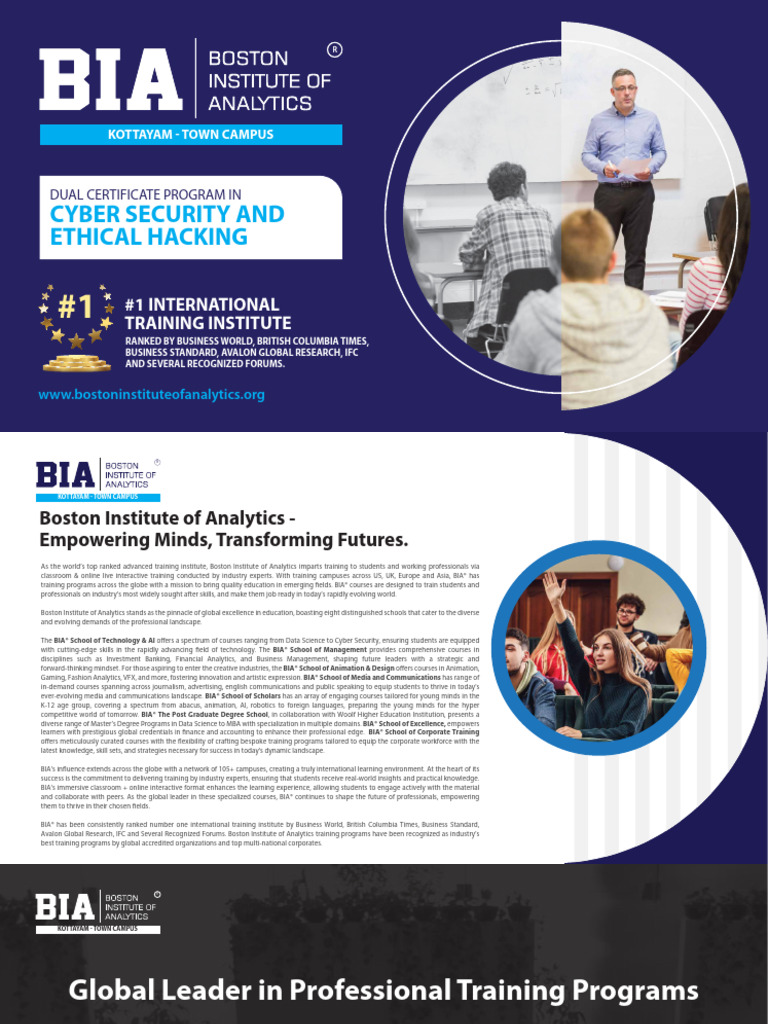 BIA Cyber Security & Ethical Hacking Detailed Brochure - Kottayam ...