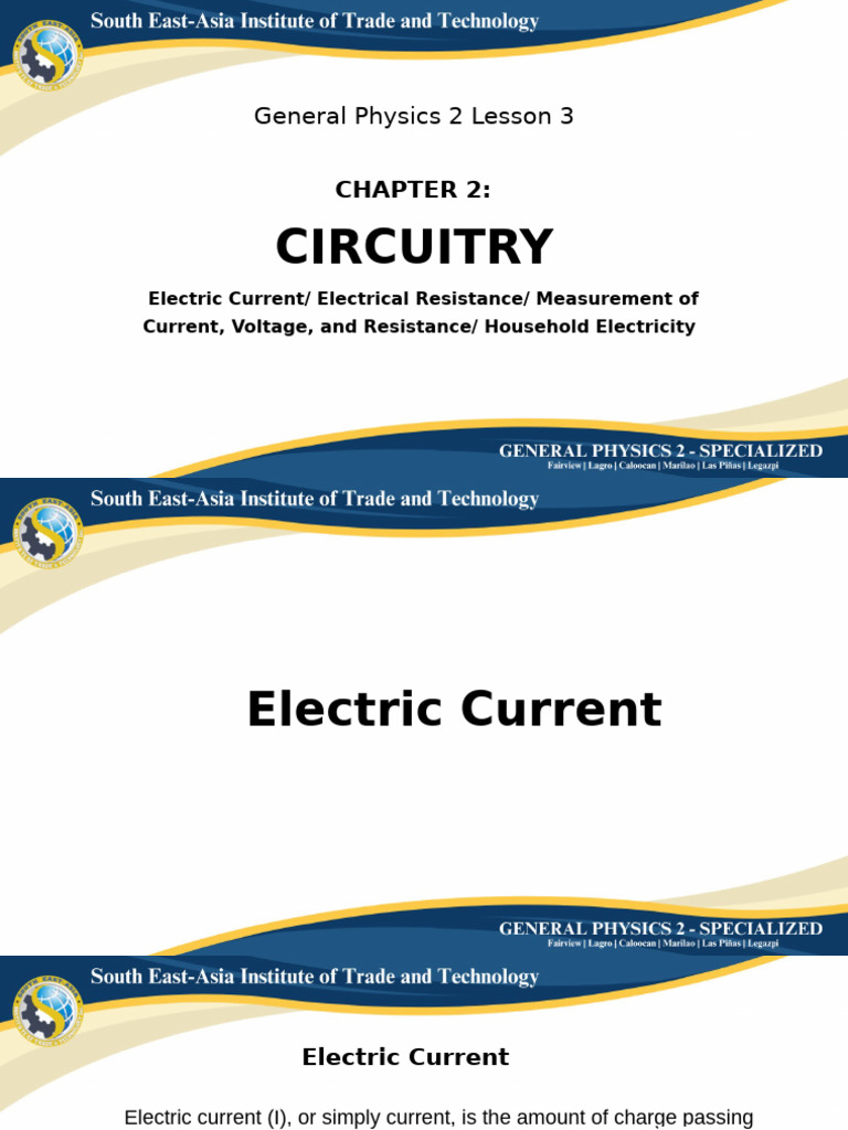 Understanding Electric Current and Resistance | PDF | Electric Current ...