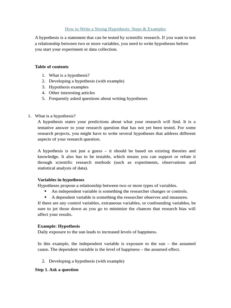 HOW TO WRITE A STRONG HYPOTHESIS visual data 8