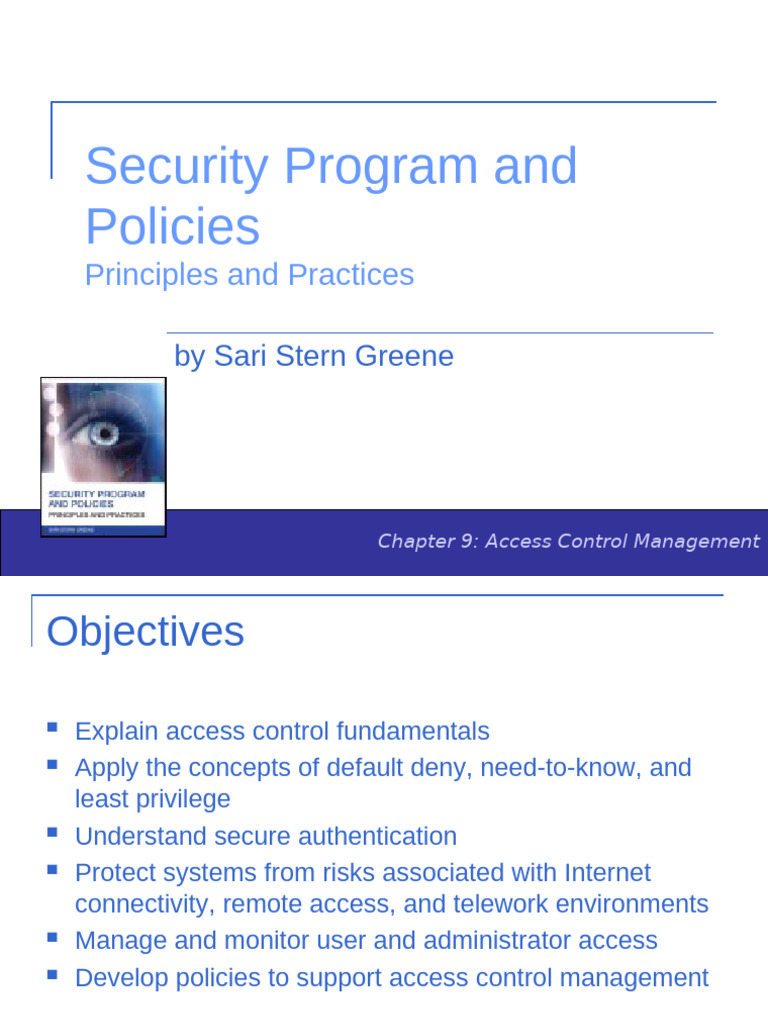Access Control Management Essentials | PDF | Authentication | Access ...
