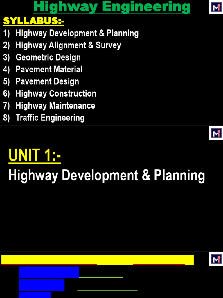 Highway Engineering Syllabus Overview | PDF | Road | Road Surface