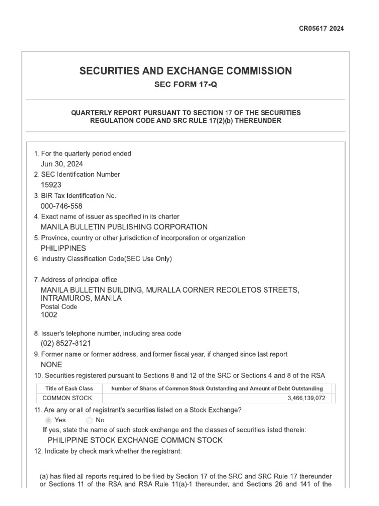 $MB 24Q2 QR Sec Form 17 Q 06302024 - 0 | PDF