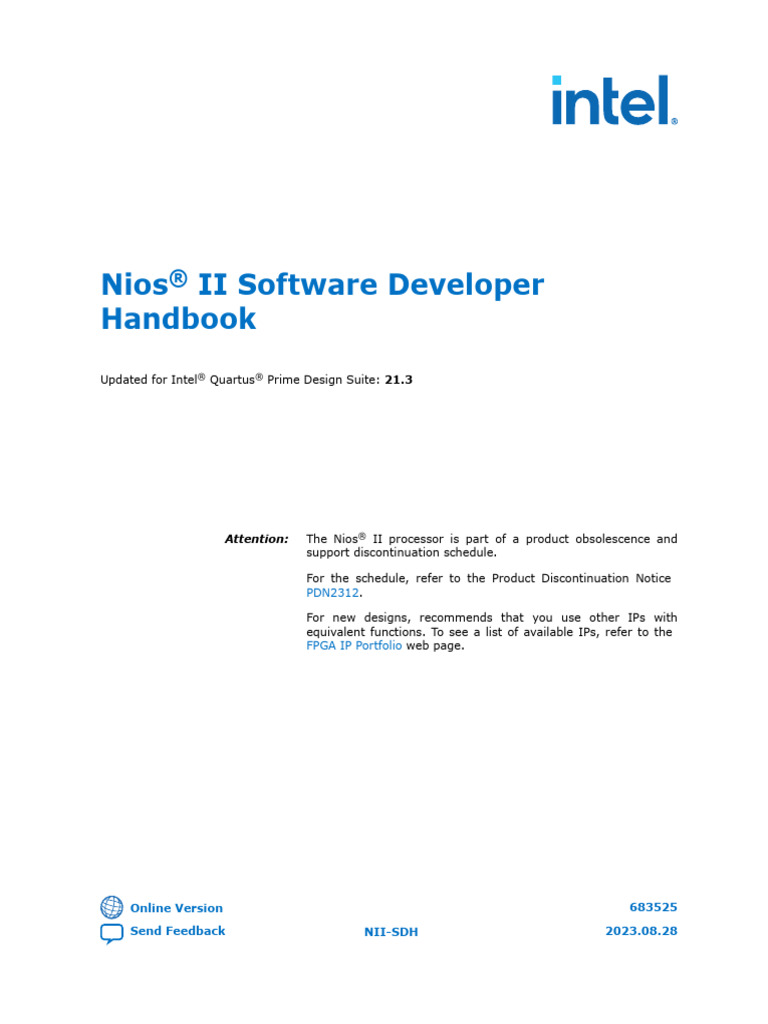 Nios II Software Developer Handbook 21.3 | PDF | Embedded System ...