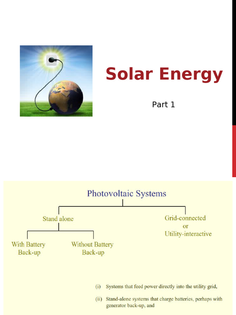 Solar Energy (Part 1) | PDF