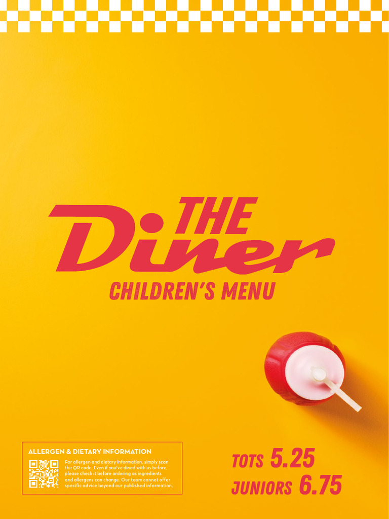 The+Diner+Childrens+Menu+2025 App | PDF | Hot Dog | Pasta