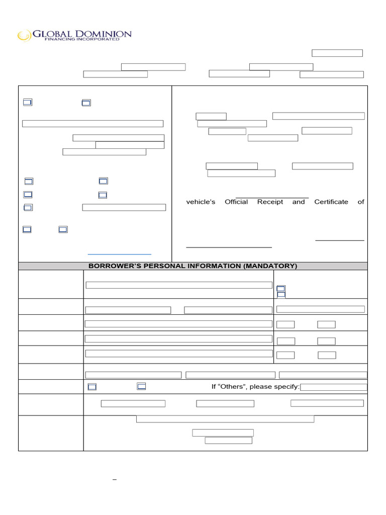 GDFI Loan Application Form 2024 | PDF | Loans | Banks