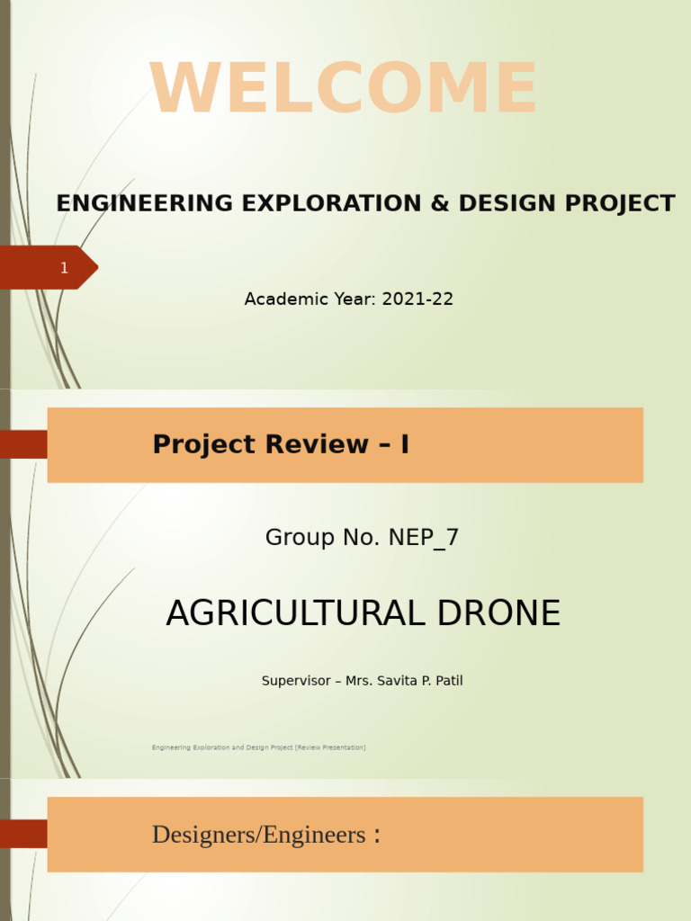 Agricultural Drone Design Project Overview | PDF | Engineering ...
