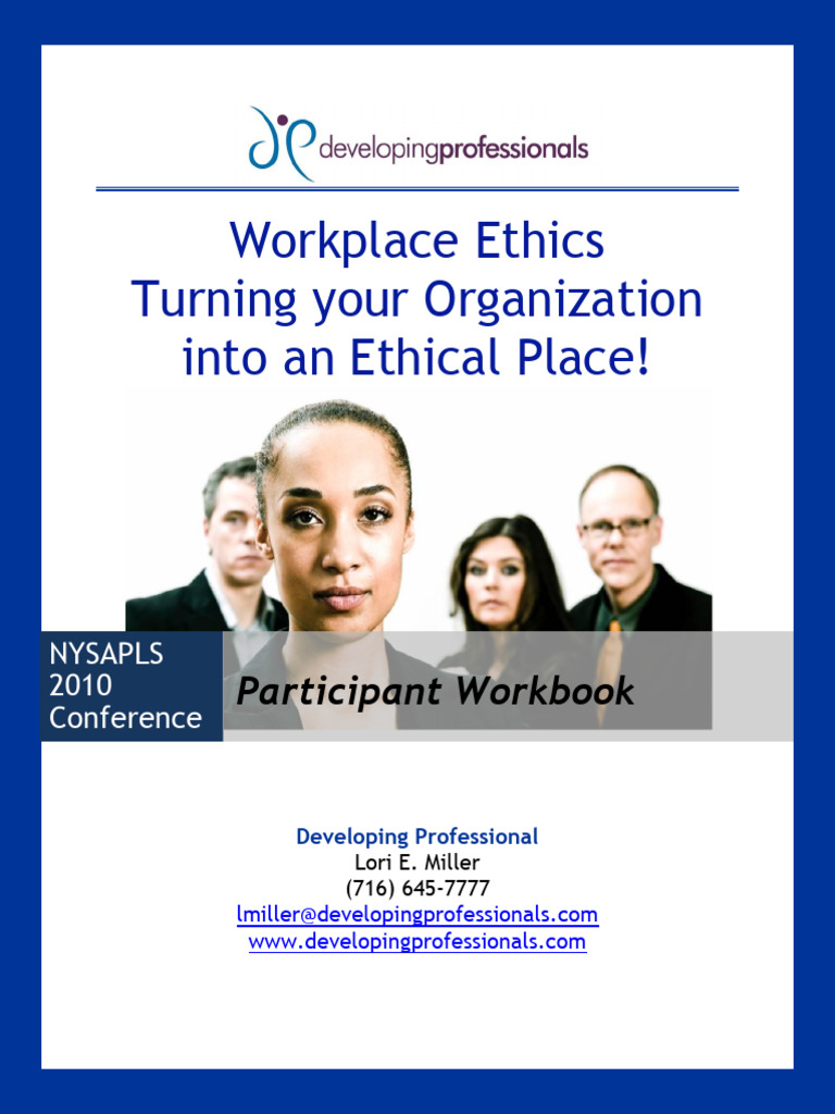 Partcipant Workbook Work Ethics | PDF | Social Psychology