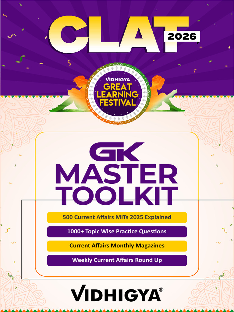 CLAT 2026 Current Affairs Toolkit | PDF | Cost Of Living | Docking And ...