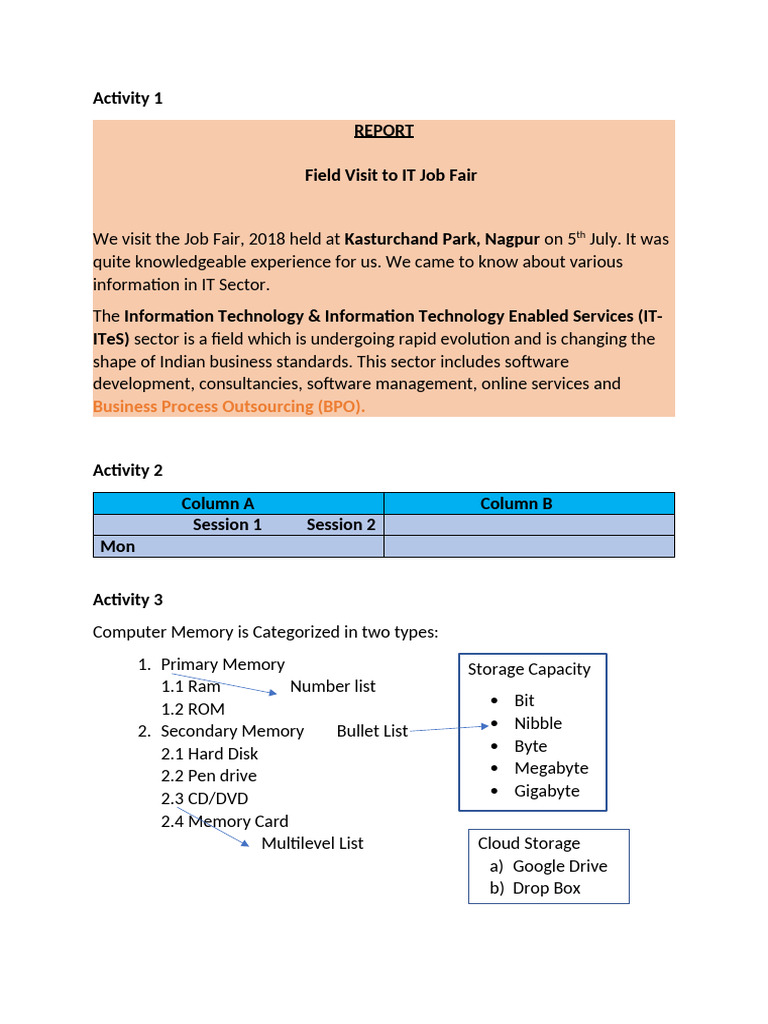 IT Job Fair Insights and Activities | PDF