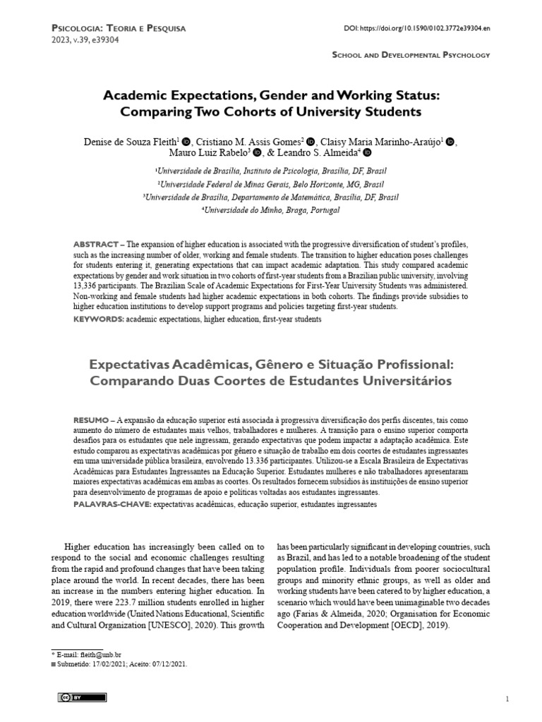 Academic Expectations in University Students | PDF | Motivation ...