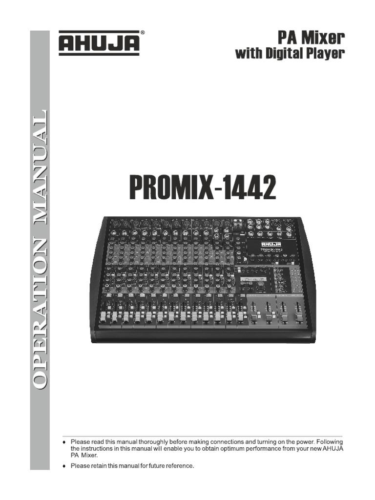 Ahuja Promix 1442 | PDF