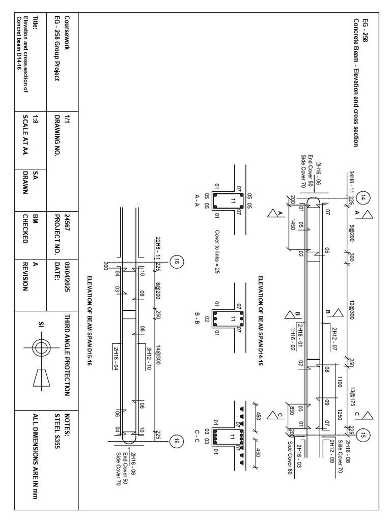 Concrete Beam Structural Plan | PDF | Structural Engineering