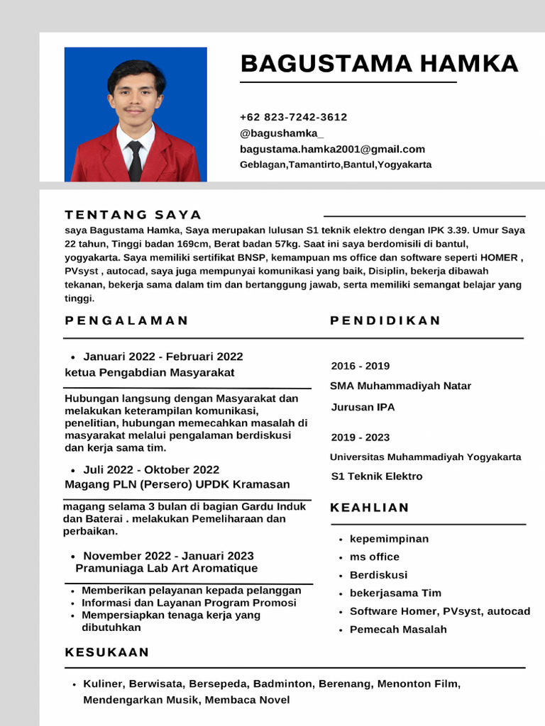 Bagustama Hamka - CV Revon Teknologi | PDF