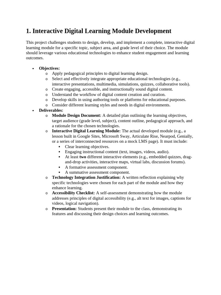 Interactive Digital Learning Module Guide | PDF | Educational ...
