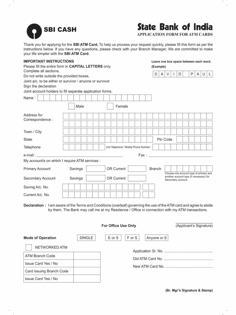 Atm Card Issuance Application | PDF