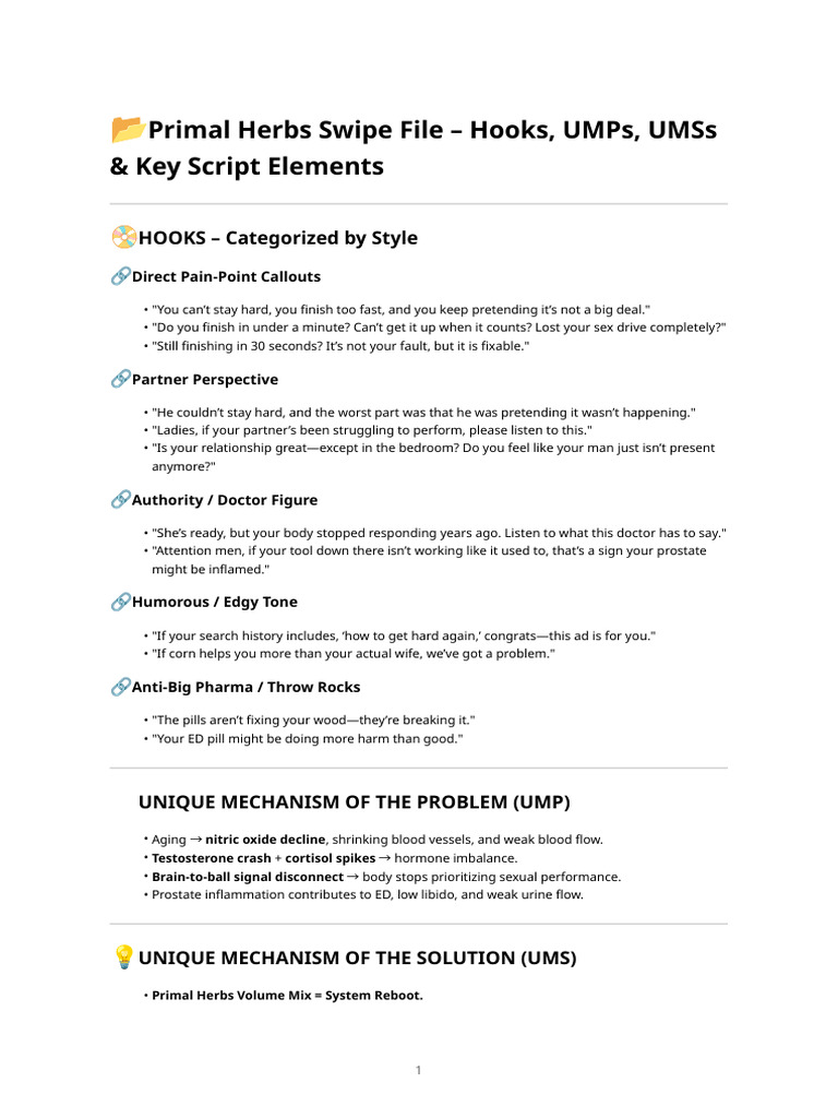 Primal Herbs Swipe File | PDF