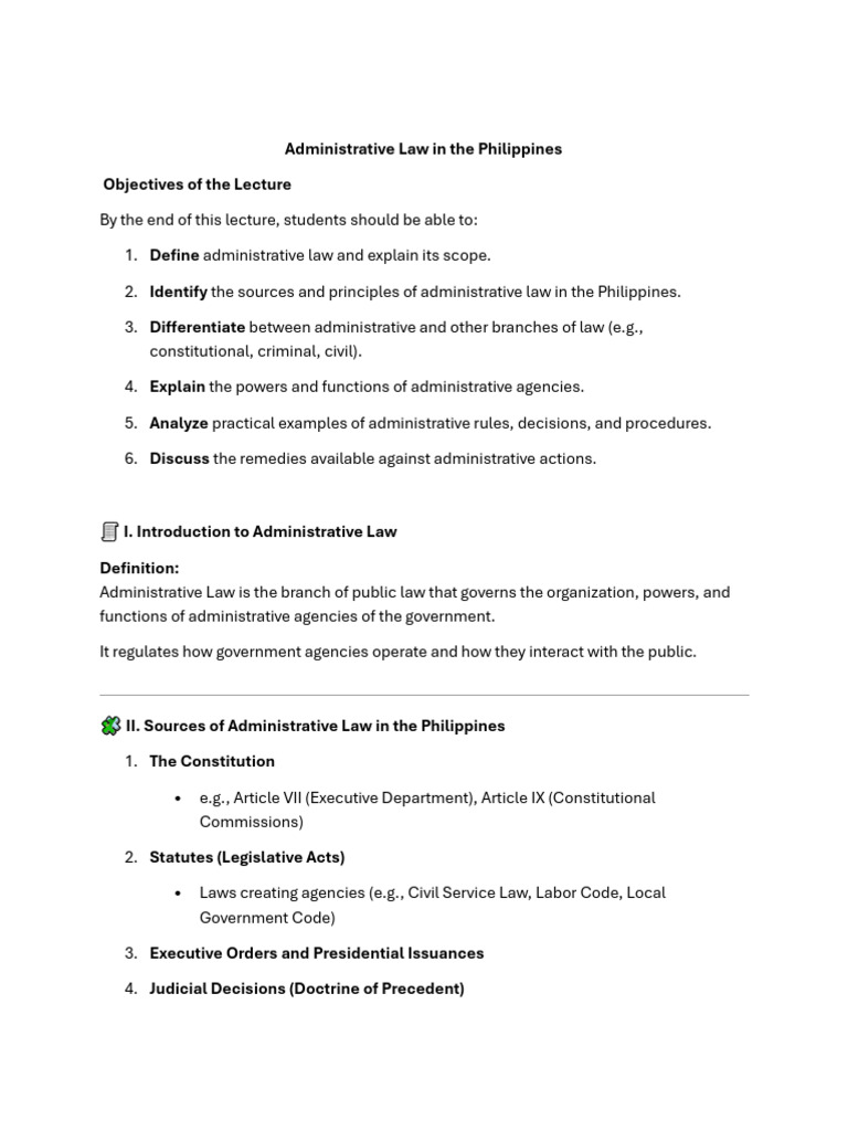 Module 1. Administrtive Law in The Philippines | PDF | Administrative ...