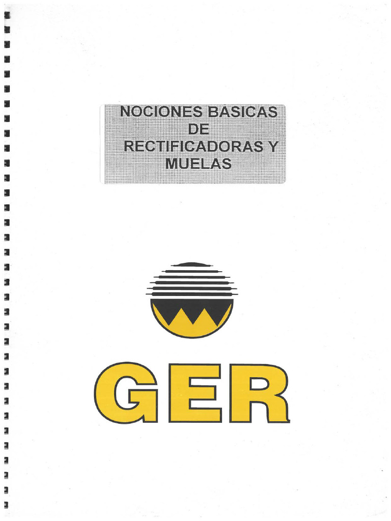Nociones Básicas Rectificadoras y Muelas GER | PDF