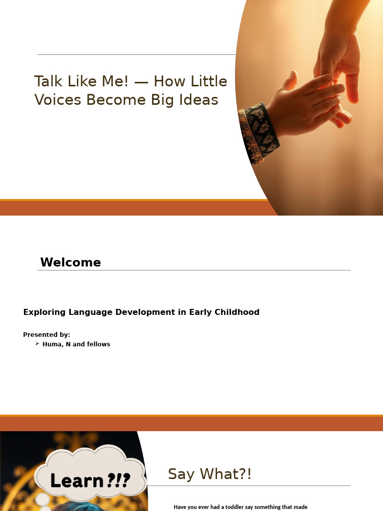 Early Language Development Insights | PDF | Word | Language Development