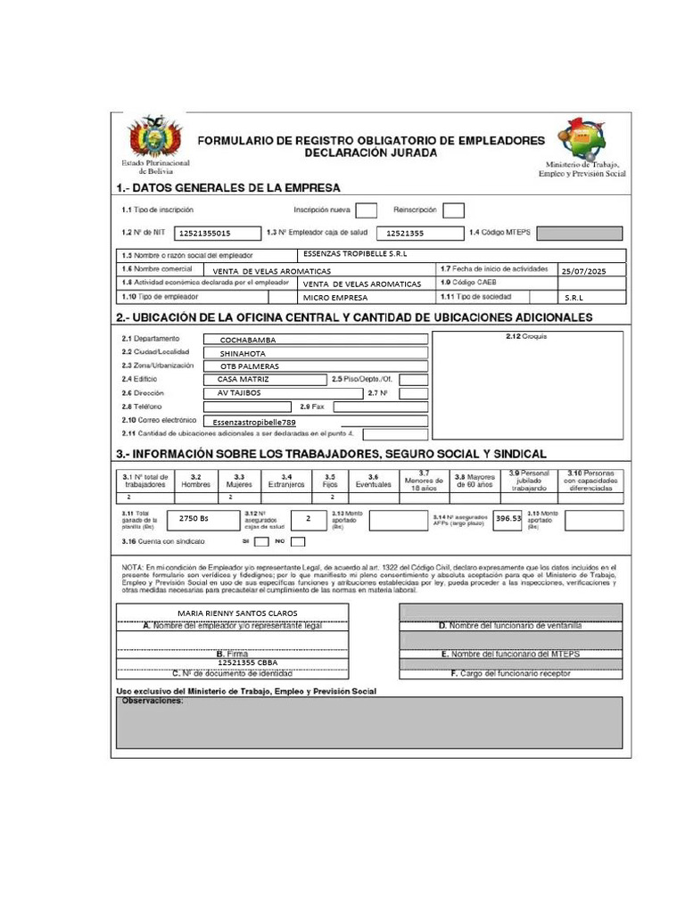Registro Roe | PDF