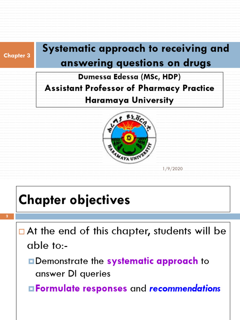 Systematic Drug Information Response Guide | PDF | Evaluation ...
