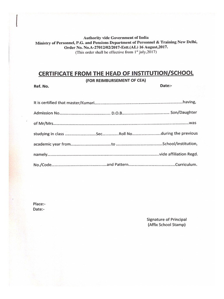 Children Allowance Form | PDF