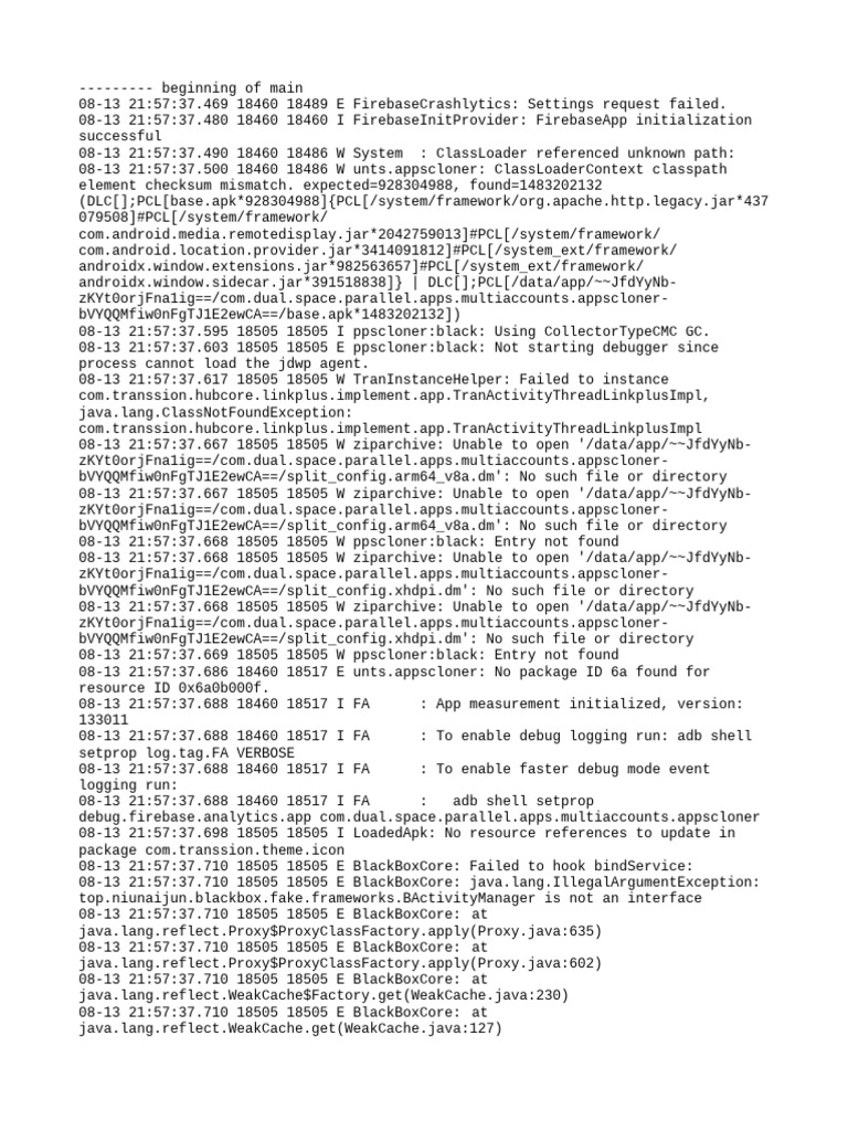 Firebase Crashlytics Error Log | PDF | Android (Operating System ...